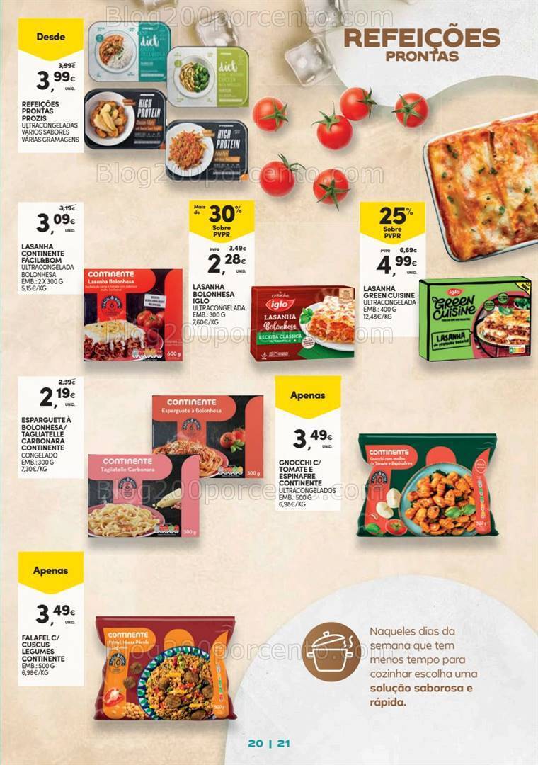 Antevisão Folheto CONTINENTE Congelados Promoções de 19 setembro a 15 outubro