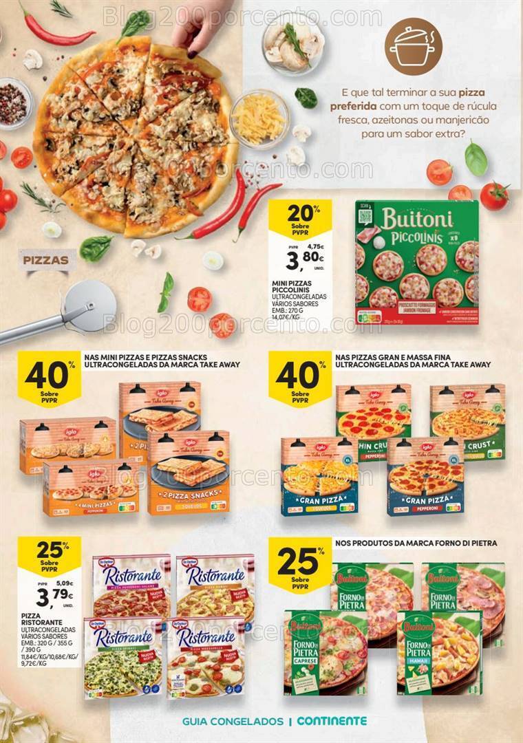 Antevisão Folheto CONTINENTE Congelados Promoções de 19 setembro a 15 outubro