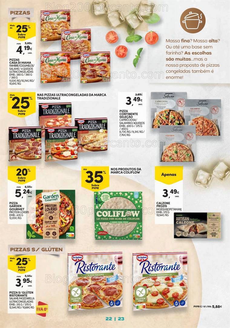 Antevisão Folheto CONTINENTE Congelados Promoções de 19 setembro a 15 outubro