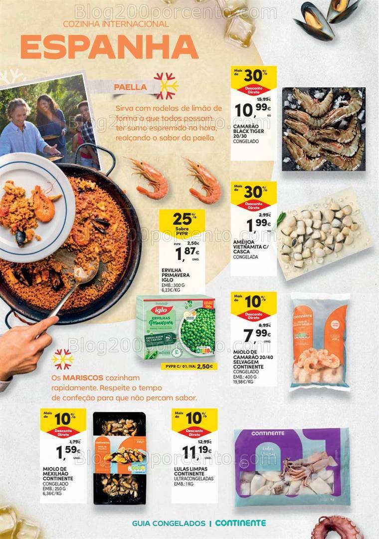 Antevisão Folheto CONTINENTE Congelados Promoções de 19 setembro a 15 outubro