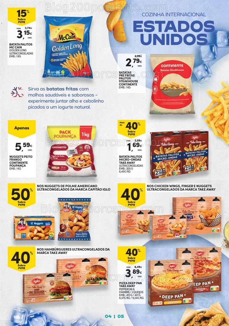 Antevisão Folheto CONTINENTE Congelados Promoções de 19 setembro a 15 outubro