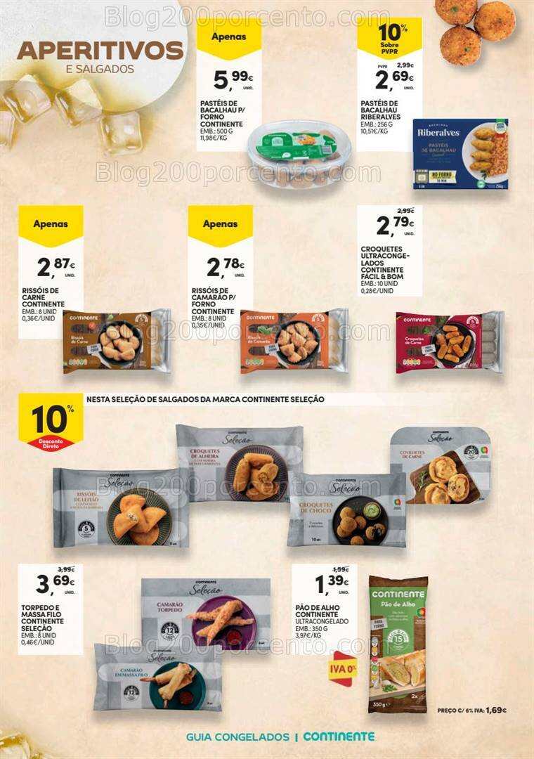 Antevisão Folheto CONTINENTE Congelados Promoções de 19 setembro a 15 outubro