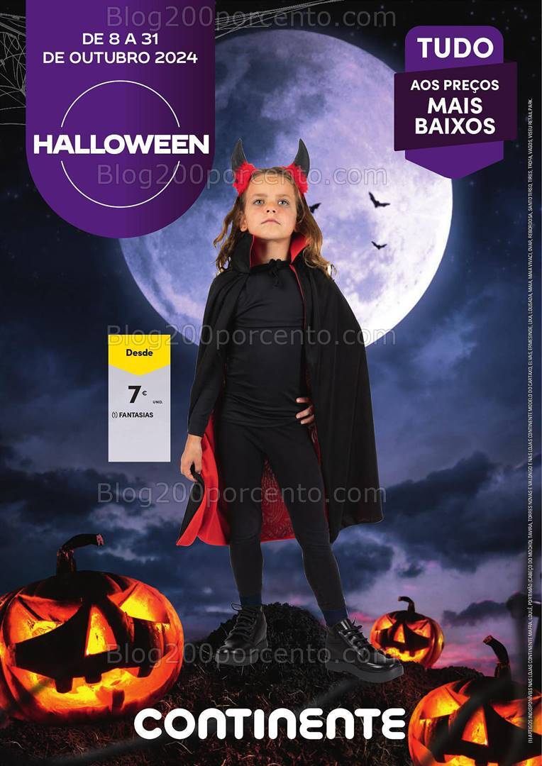 Antevisão Folheto CONTINENTE Halloween Promoções até 31 outubro