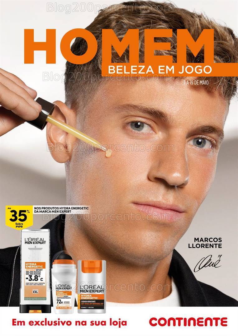 Antevisão Folheto CONTINENTE Homem Beleza Promoções de 7 a 19 maio