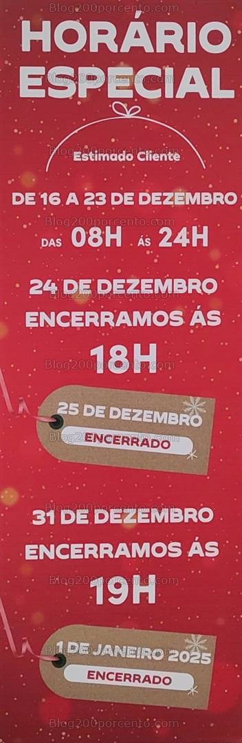 ALERTA - Aqui está o horário de Natal e Ano Novo do CONTINENTE!