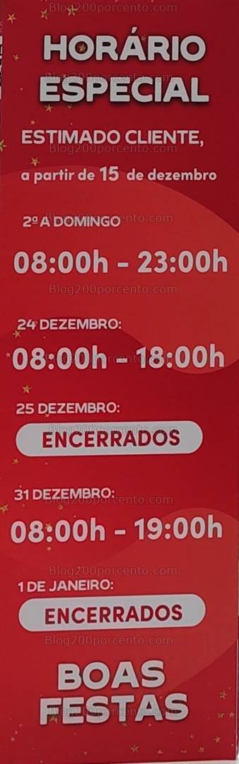 ALERTA - CONTINENTE aqui está o horário de Natal e Ano Novo!