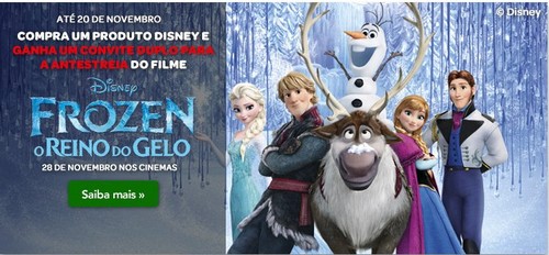 Oferta de Bilhetes Duplos | CONTINENTE | Frozen / Disney