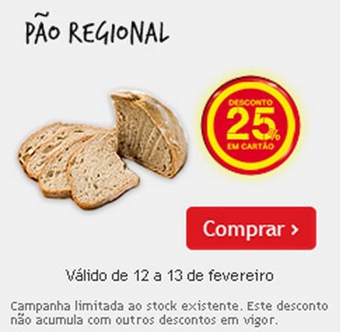 25% de desconto | CONTINENTE | dias 12 e 13 fevereiro