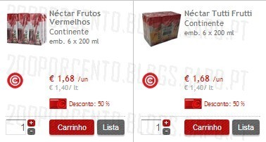 Acumulação 100% | CONTINENTE | Néctar 6x200ml
