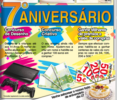 Novo Folheto E-Leclerc Amora, de 2 Outubro a 13 Outubro - 7º Aniversário