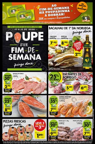 Antevisão Folheto PINGO DOCE Fim de semana 5 a 9 