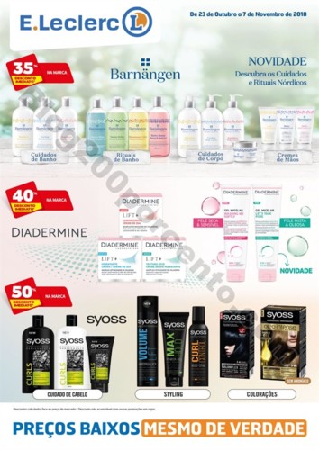 Novo folheto E-LECLERC Beleza promoções até 7 n