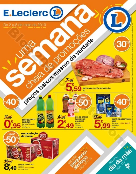 Antevisão Folheto E-LECLERC Promoções de 2 a 8 