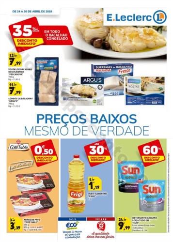 Antevisão Folheto E-LECLERC Promoções de 24 a 