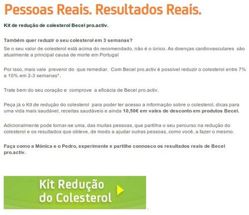 Kits de redução colesterol | BECEL | disponíveis