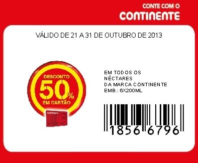 100% desconto | CONTINENTE | de 22 a 31 Outubro