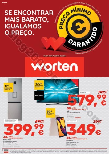 Antevisão Folheto WORTEN Promoções de 2 a 15 ag