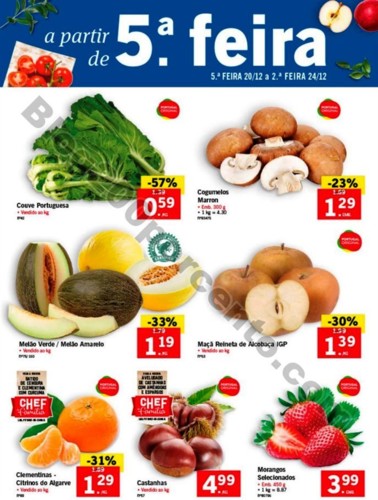 Antevisão Folheto LIDL Fim de semana 20 a 24 deze