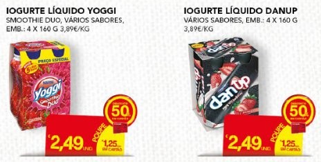 Acumulação 75% de Desconto | CONTINENTE | Iogurtes