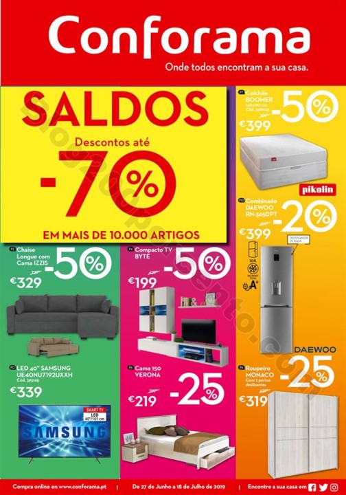 Antevisão Folheto CONFORAMA Saldos Promoções de