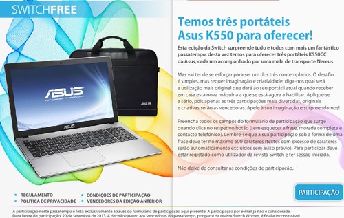 3 Portáteis para Oferecer worten switch 