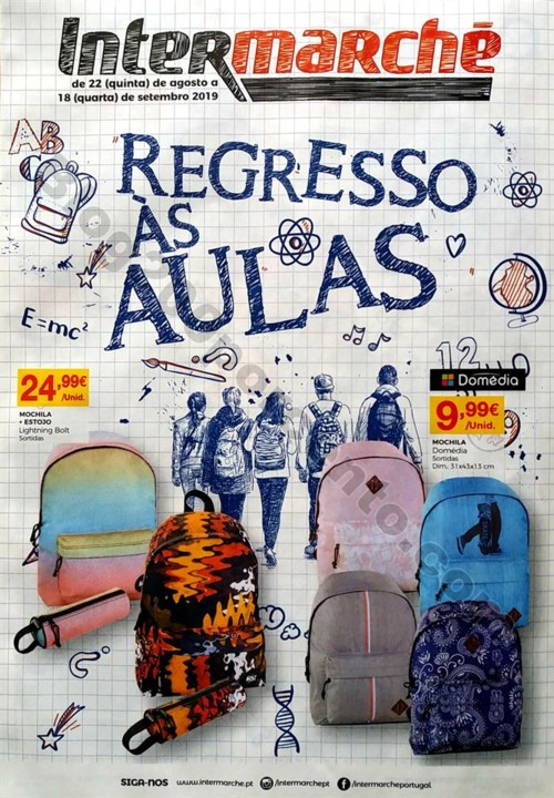 regresso às aulas Intermarche 22 agosto a 18 sete