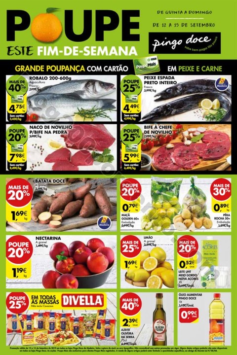 Fim de semana PINGO DOCE Madeira 12 a 15 setembro 