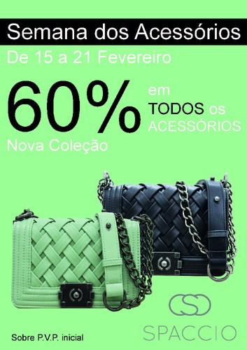 Promoção | FREEPORT | Spaccio - 60% em acessórios