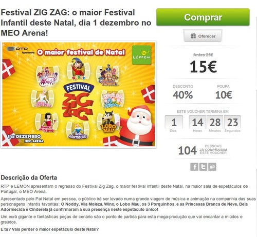 Oferta para os mais pequeninos 