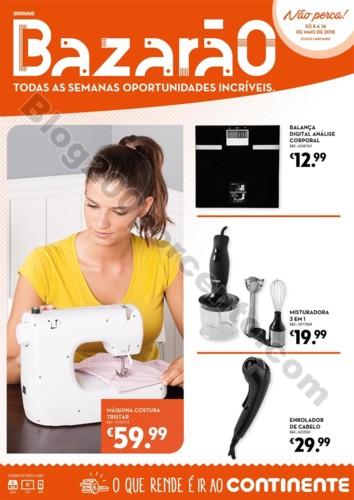 Antevisão Folheto CONTINENTE Bazarão 8 a 14 maio