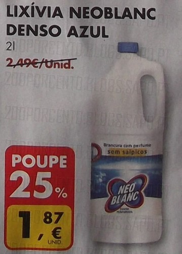 Acumulação 25% + Vale | PINGO DOCE | Neoblanc, de 3 a 9 dezembro