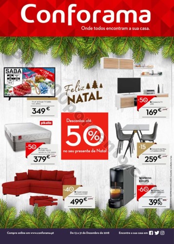 Antevisão Folheto CONFORAMA Natal promoções de 