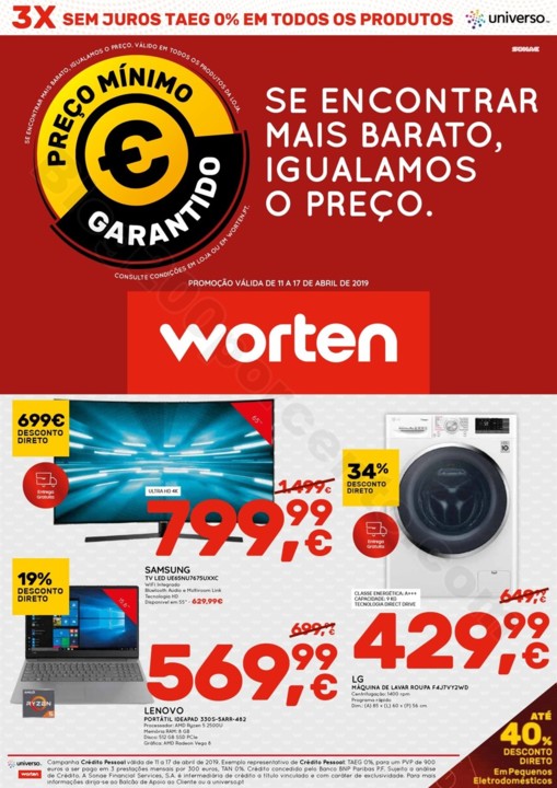 Antevisão Folheto WORTEN Promoções de 11 a 17 a