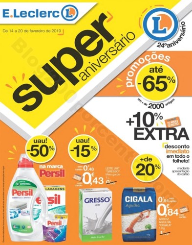 Antevisão Folheto E-LECLERC Aniversário promoç