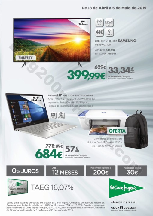 Antevisão Folheto EL CORTE INGLÉS Tecnologia 18 