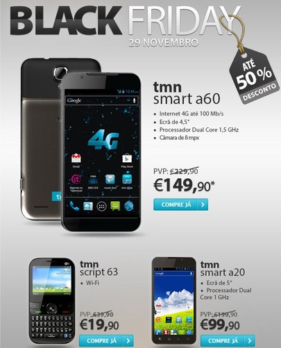 Black Friday com descontos até 50% | TMN | hoje 29 novembro