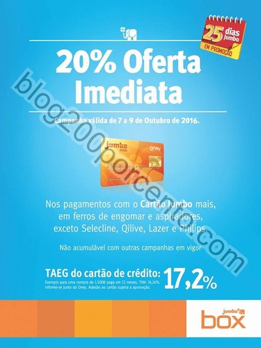 Antevisão 20% desconto JUMBO promoções de 7 a 9
