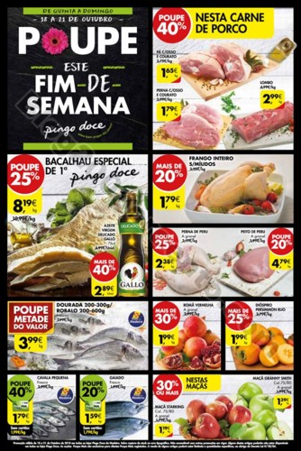 Pingo Doce fim de semana madeira 18 a 21 outubro p