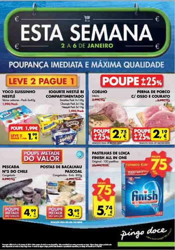 Novo Folheto | PINGO DOCE | já online de 2 a 6 janeiro