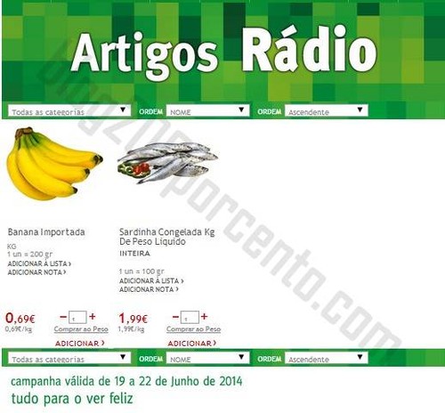 Promoção JUMBO artigos rádio de 19 a 22 junho