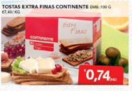Tostas Finas Continente - Acumulação