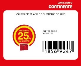 Acumulação 75% de Desconto | CONTINENTE | Iogurtes