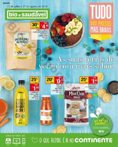 Antevisão Folheto CONTINENTE Bio e Saudável prom