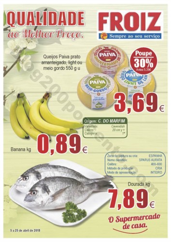 Antevisão Folheto Froiz promoções de 5 a 25 abr