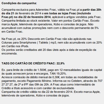 Flash Sales | FNAC | Dia 22 fevereiro