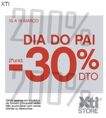 30% desconto | THE STYLE OUTLETS | Xti, de 10 a 16 março
