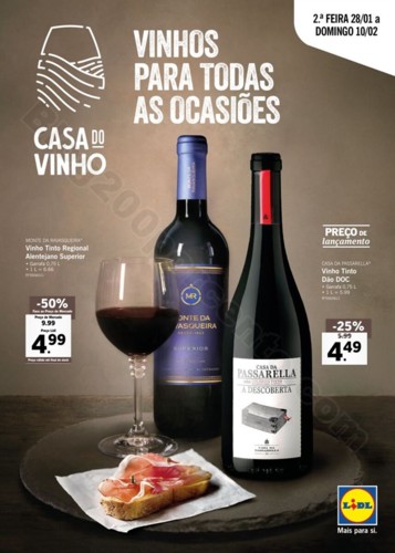 Antevisão Folheto LIDL Vinhos 28 janeiro a 10 fev