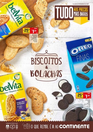 Antevisão Folheto CONTINENTE Bolachas 5 a 18  fev