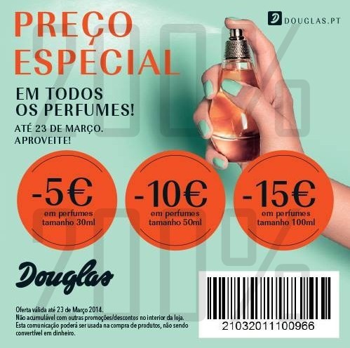 Descontos de 5€, 10€, 15€ | DOUGLAS | até 23 março