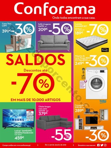 Antevisão Folheto CONFORAMA Saldos promoções de